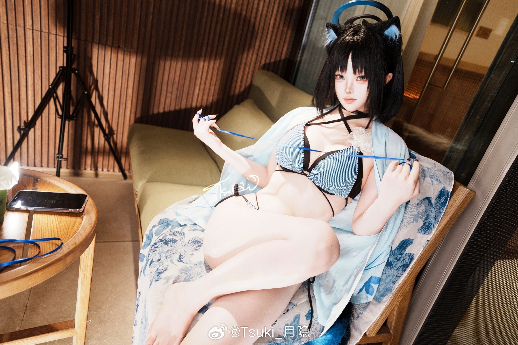Tsuki_月隐COSPLAY《蔚蓝档案超》桐生桔梗