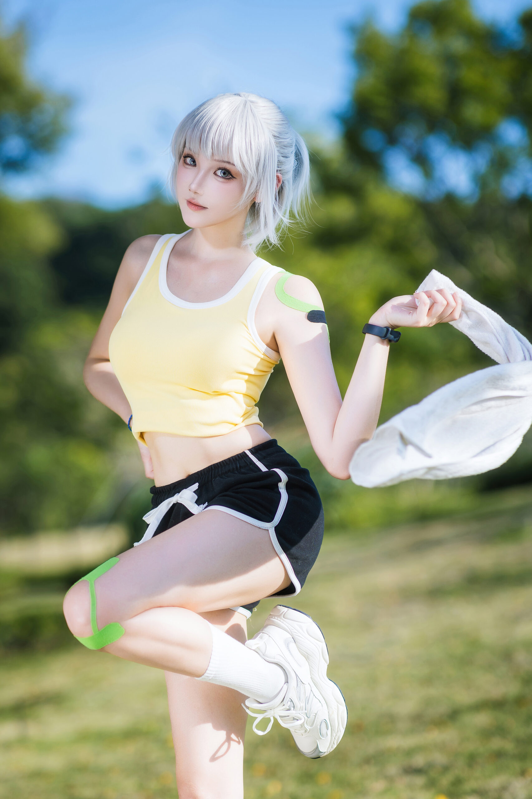 瓜希酱COSPLAY写真白月魁运动服
