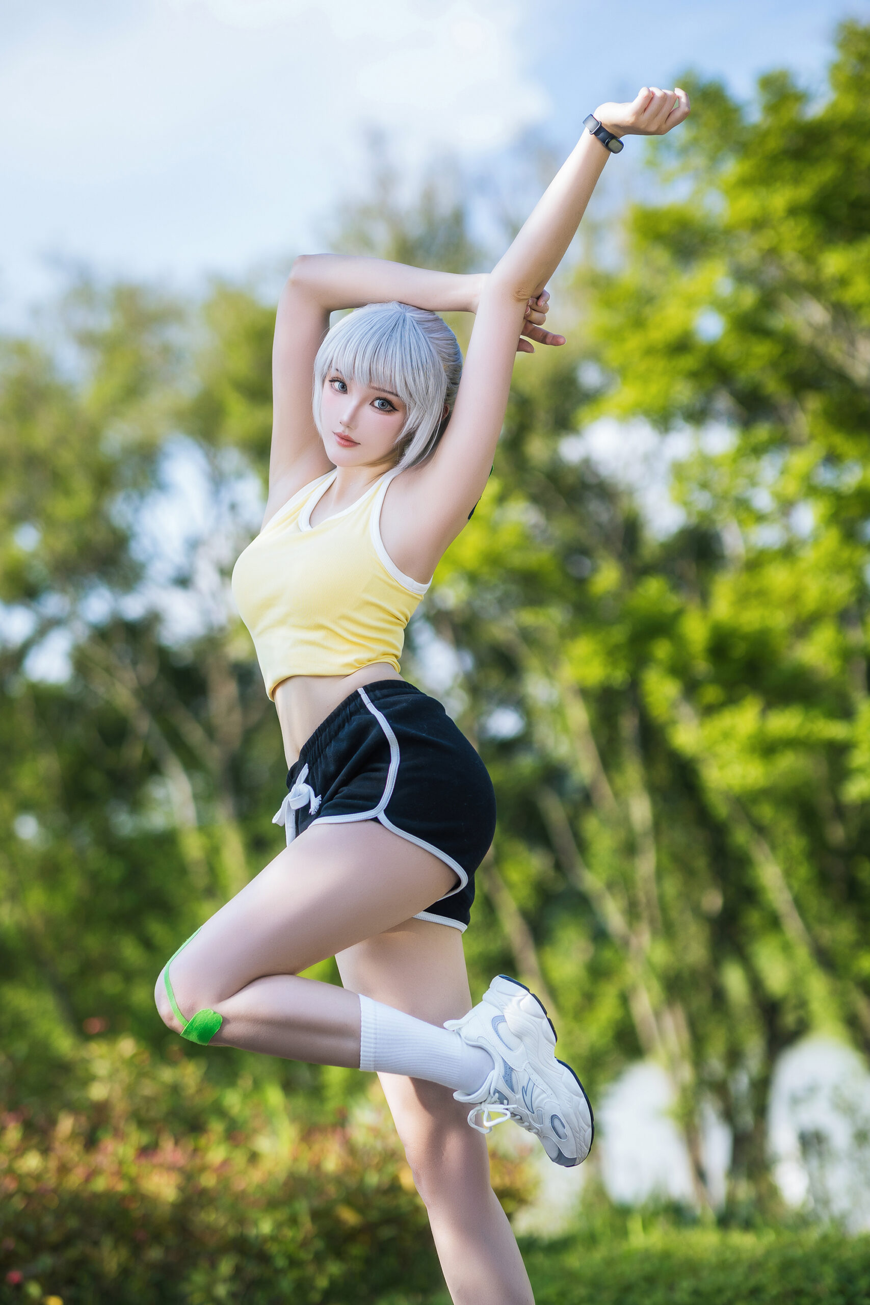 瓜希酱COSPLAY写真白月魁运动服