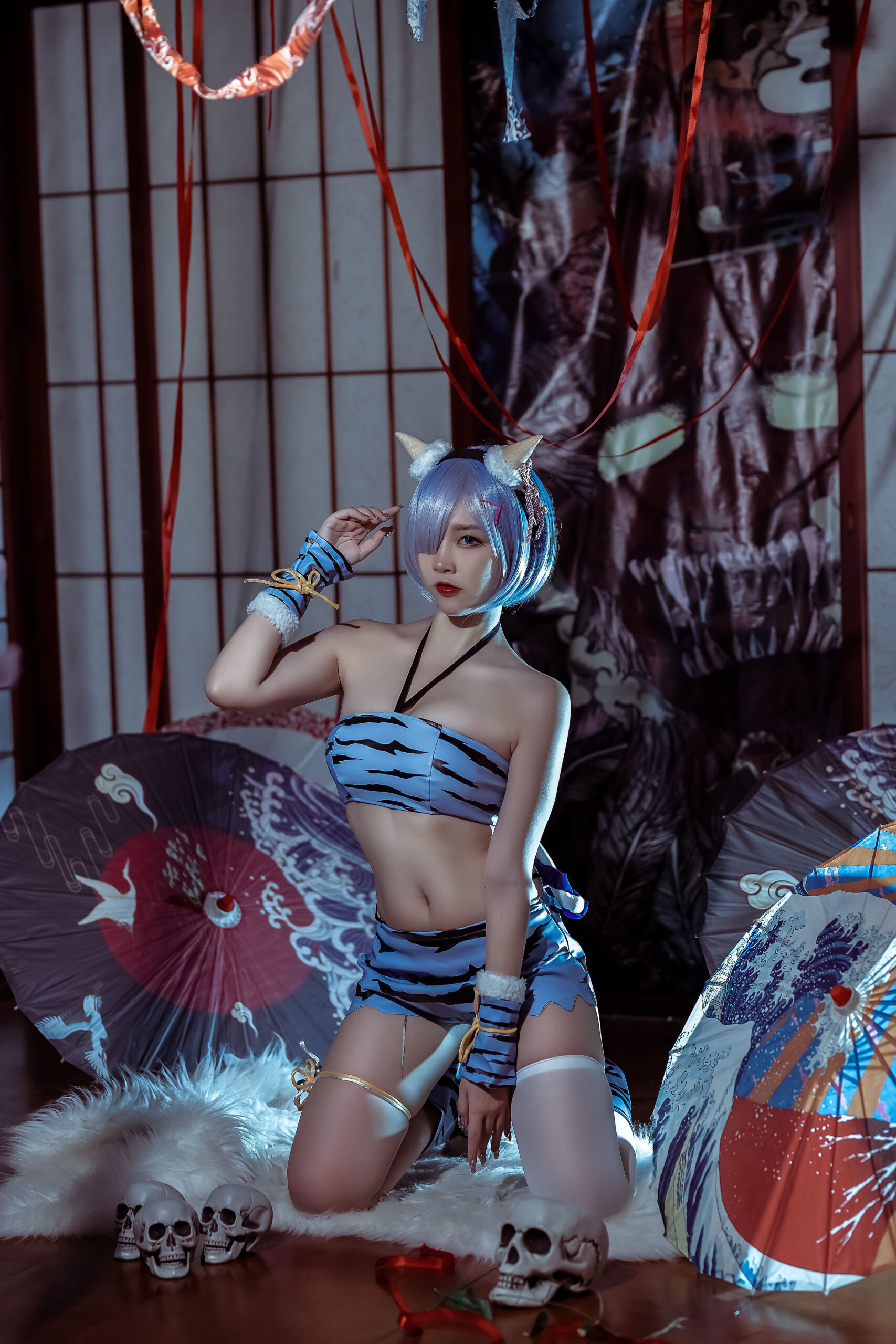 二佐Nisa 蕾姆夏日鬼衣COS写真图集在线看