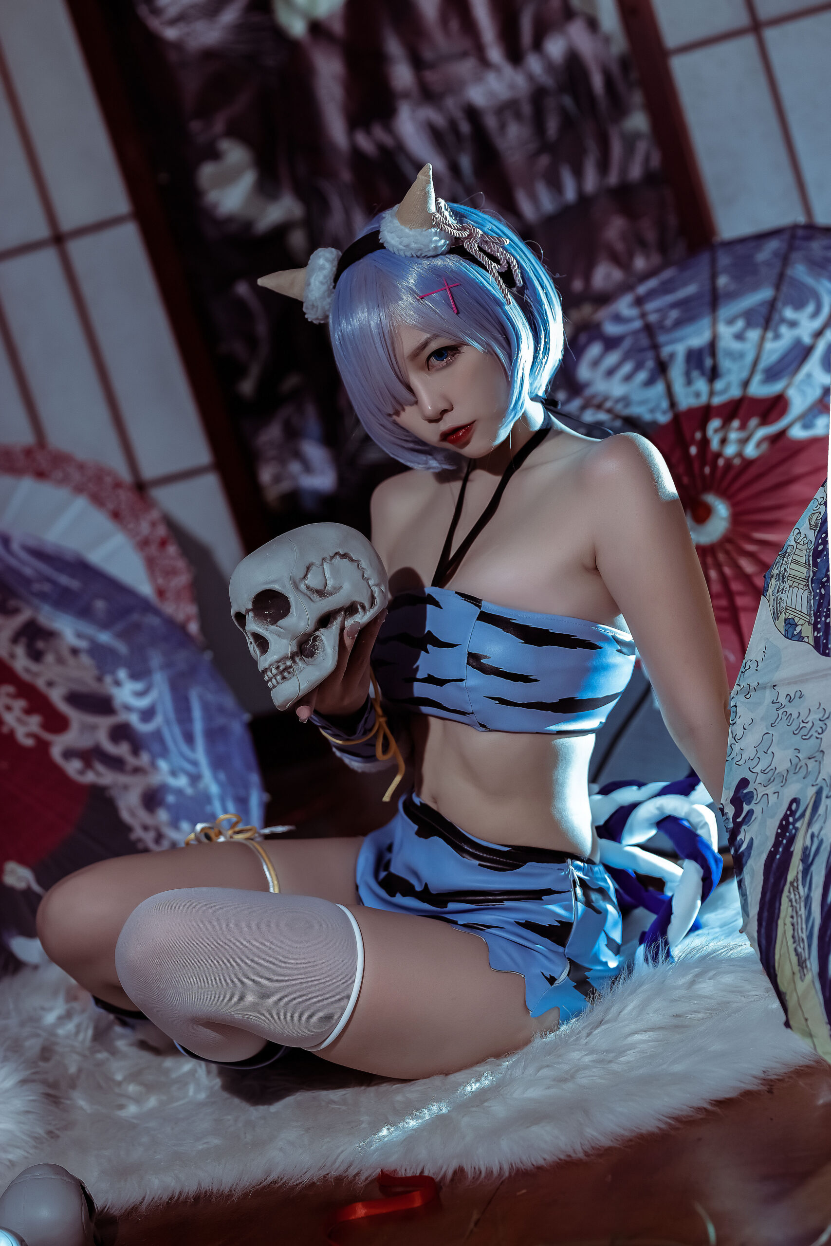 二佐Nisa 蕾姆夏日鬼衣COS写真图集在线看