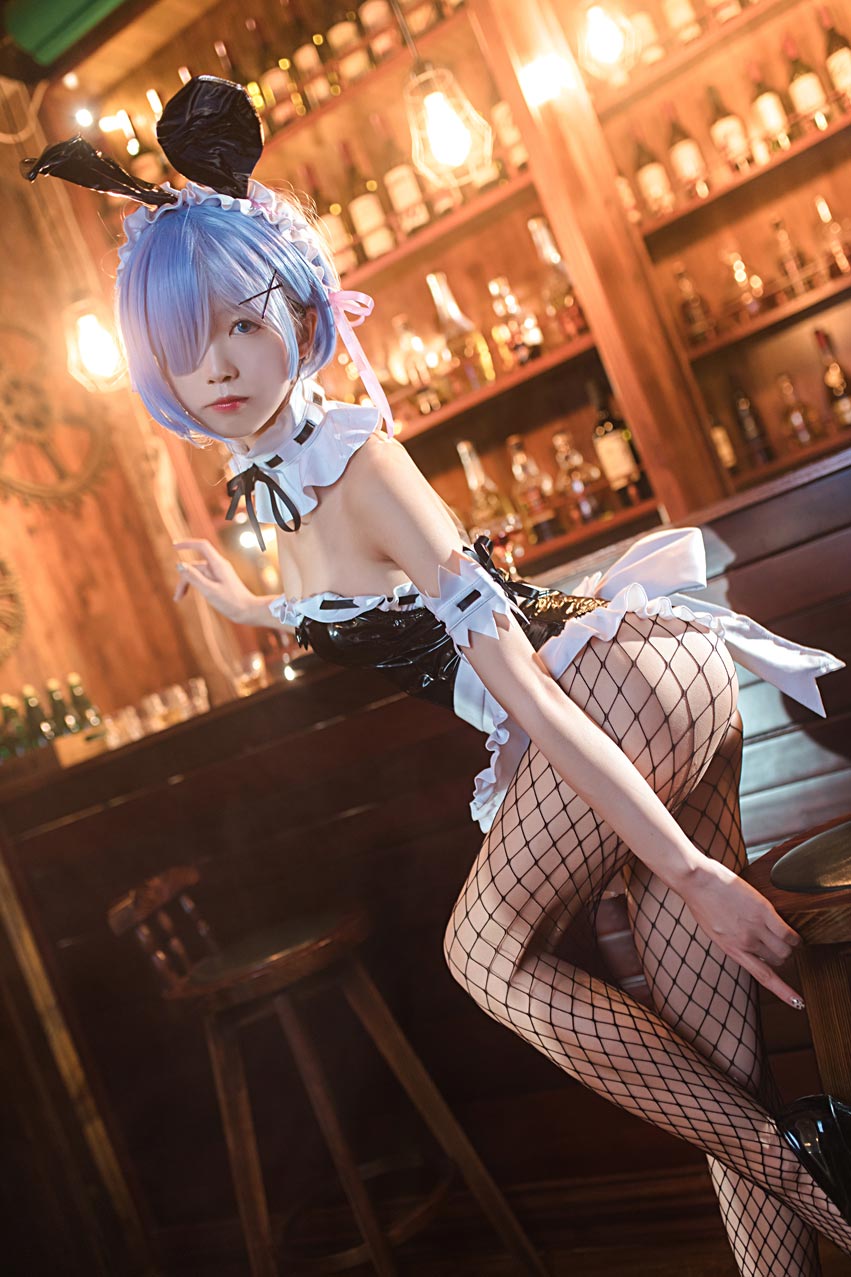水淼aqua 雷姆COS写真图片在线欣赏