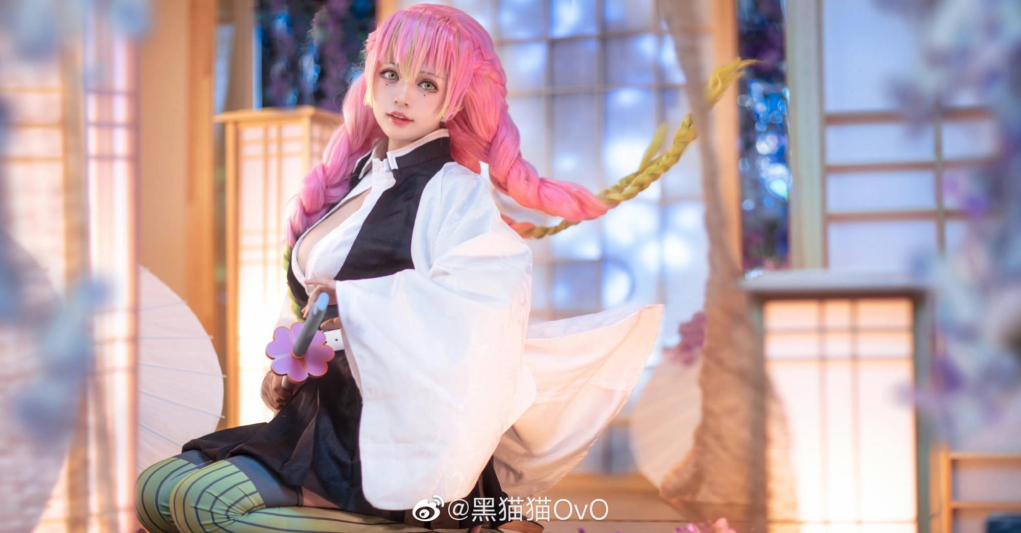 黑猫猫OvO《鬼灭之刃》“恋柱”甘露寺蜜璃COS