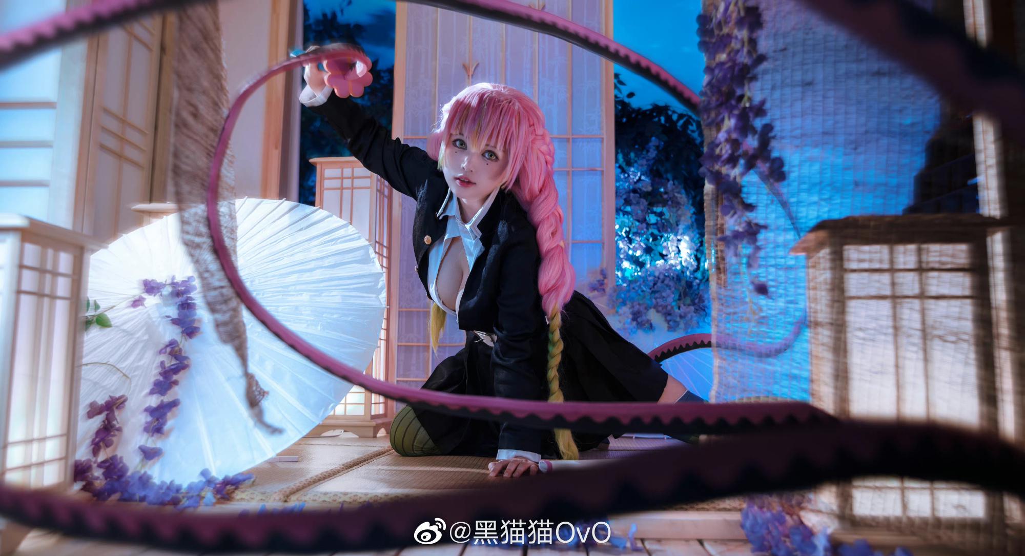 黑猫猫OvO《鬼灭之刃》“恋柱”甘露寺蜜璃COS