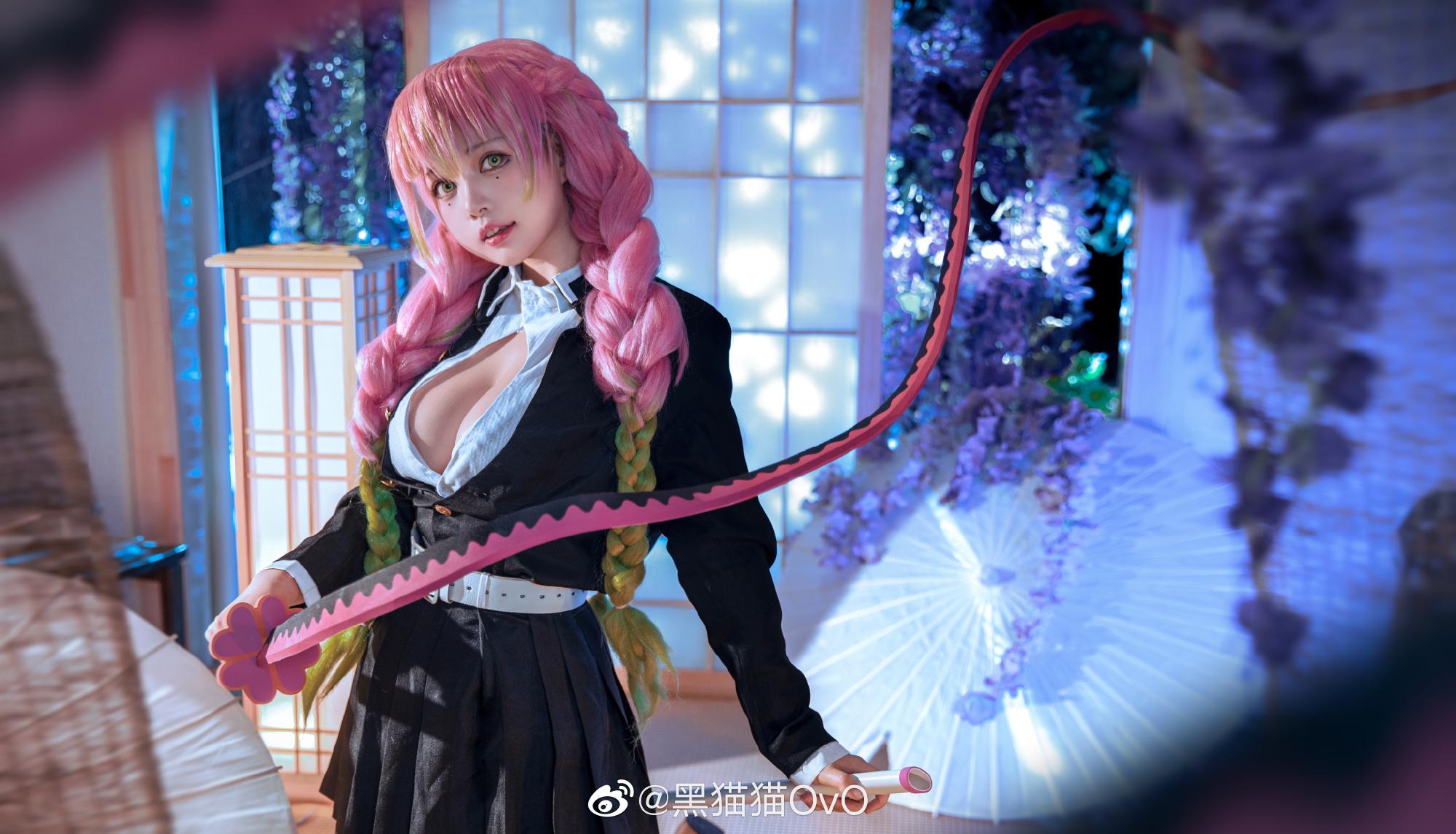黑猫猫OvO《鬼灭之刃》“恋柱”甘露寺蜜璃COS