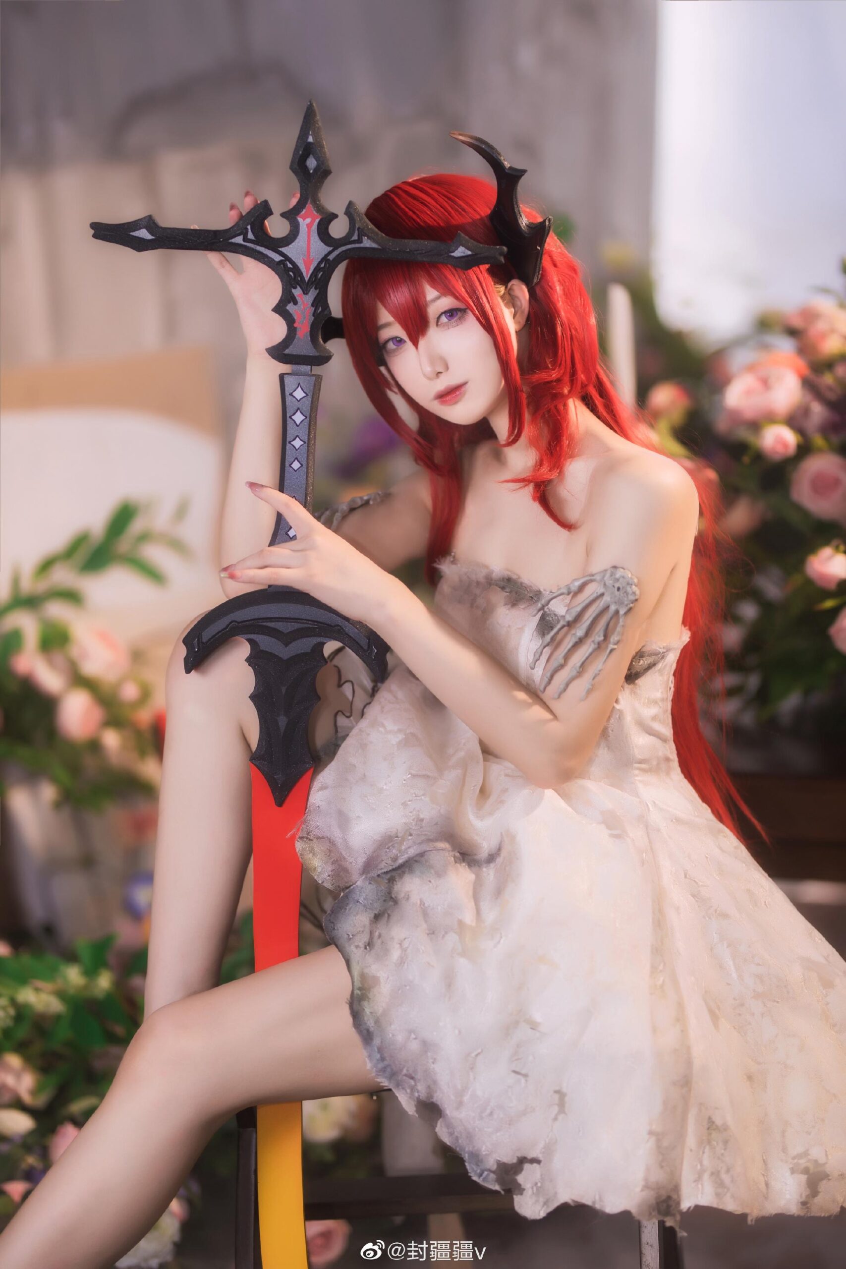 封疆疆v 史尔特尔同人白裙COS美图写真 封疆疆v 史尔特尔同人白裙COS美图写真