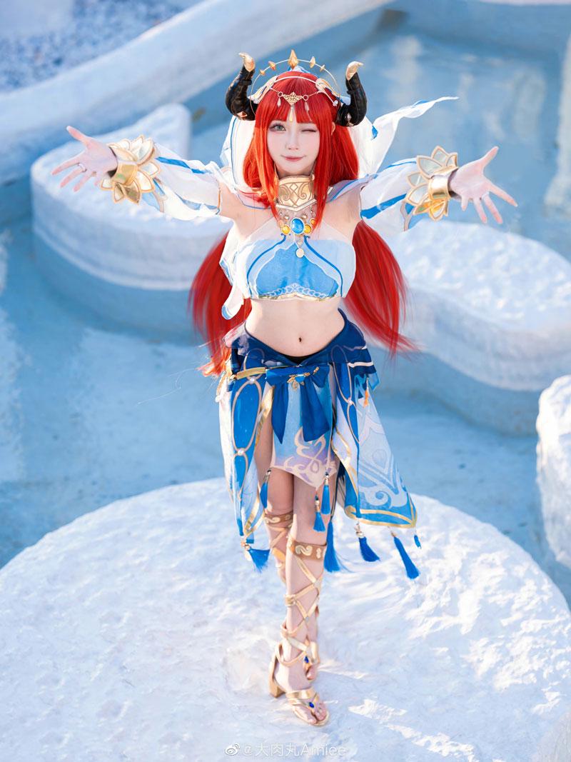 大肉丸Amiee《原神》妮露cosplay图片