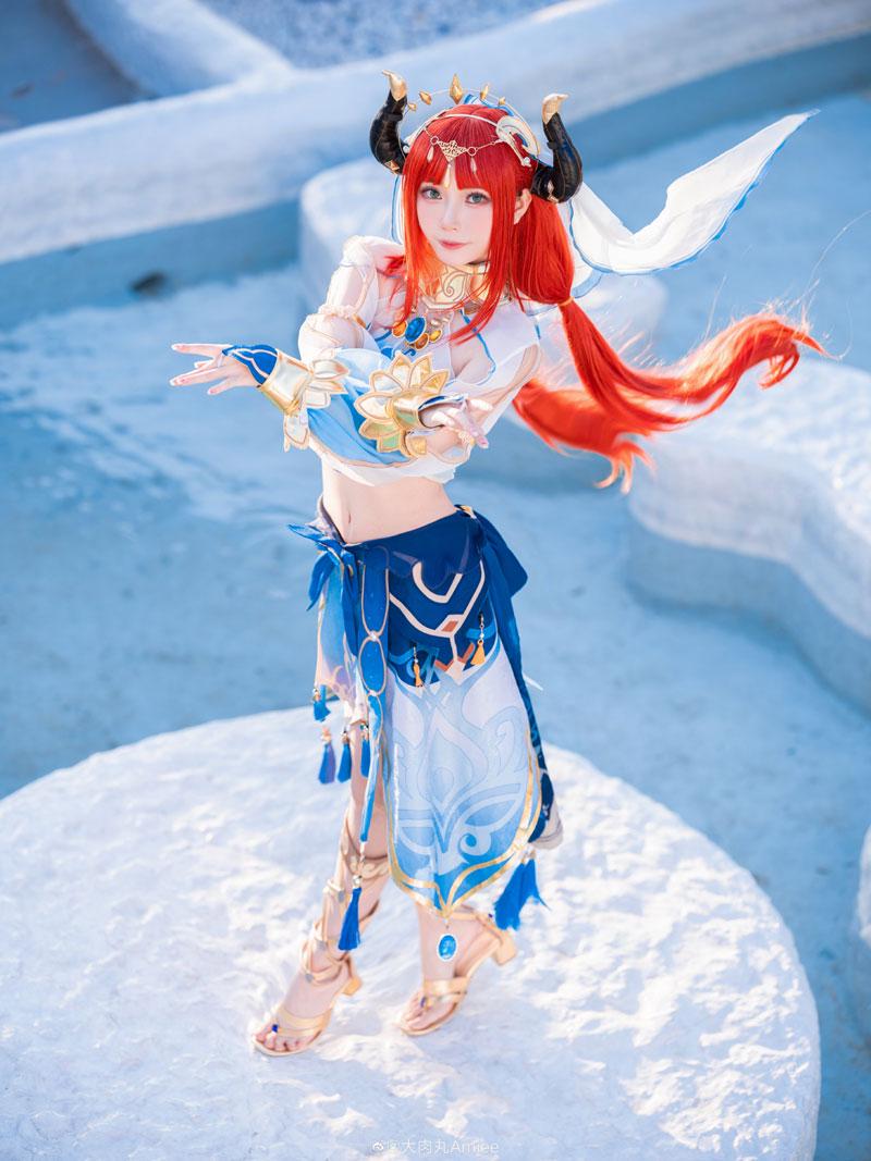 大肉丸Amiee《原神》妮露cosplay图片