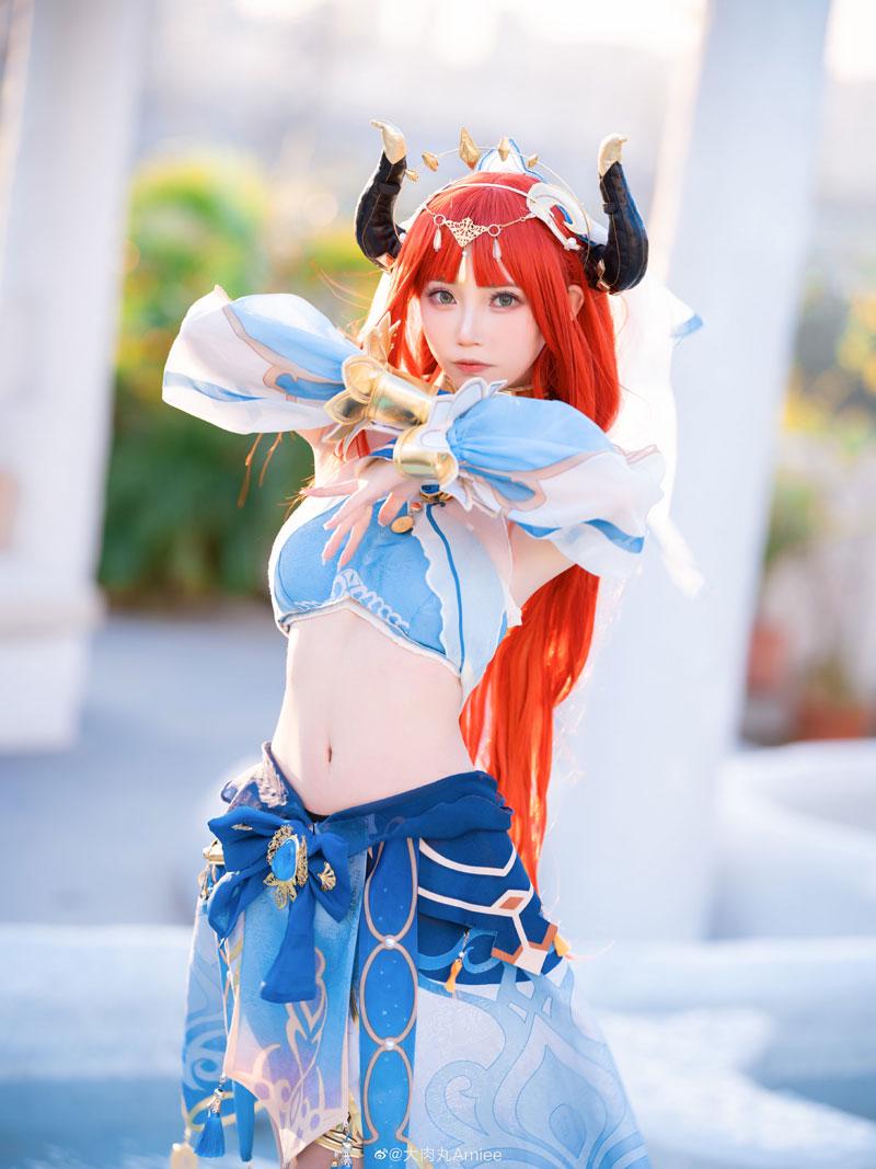 大肉丸Amiee《原神》妮露cosplay图片
