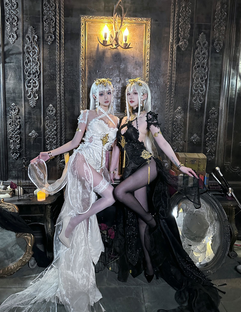 沧霁桔梗&露兒大魔王《碧蓝航线》埃姆登同人COSPLAY太美了