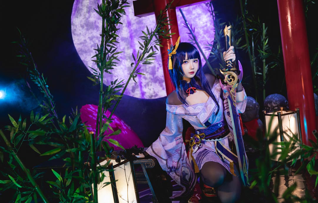 雪晴Astra《原神》雷电将军COS图片写真欣赏