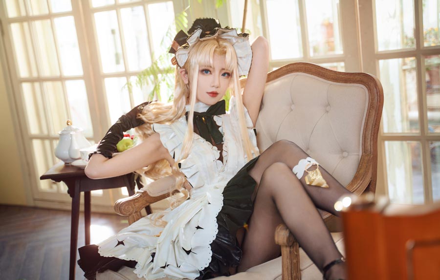 弥音音ww《碧蓝航线》前卫女仆COS美图欣赏