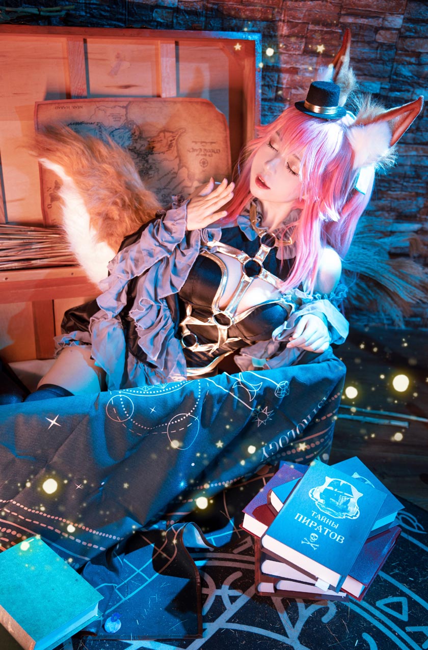 黑猫猫OvO玉藻前COS写真美图欣赏