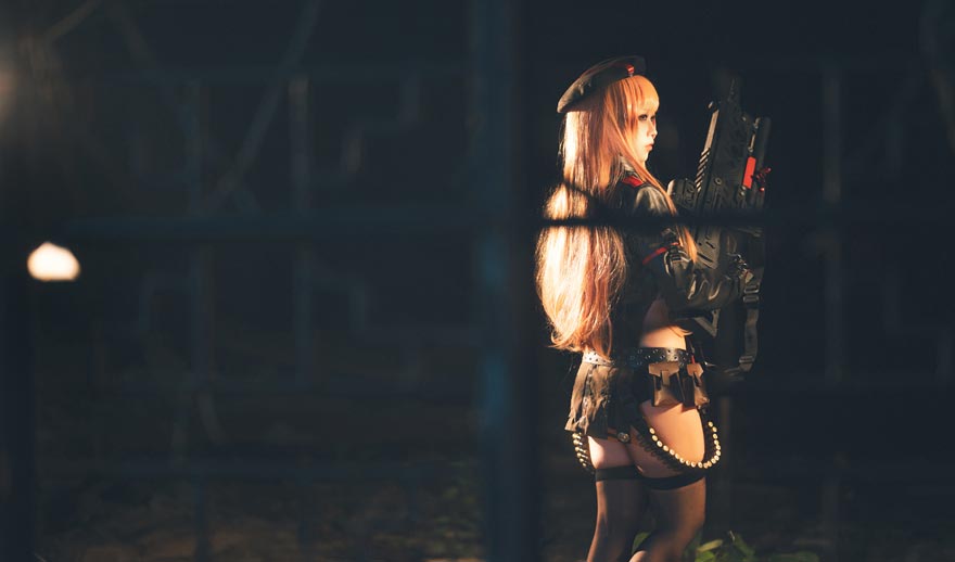 G44不会受伤COS《胜利女神：妮姬》中女战士拉毗