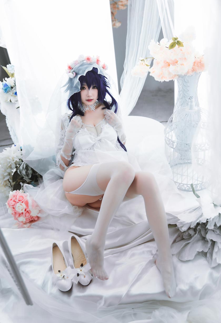 雪晴Astra-新作《碧蓝航线》吾妻花嫁COS美图在线鉴赏