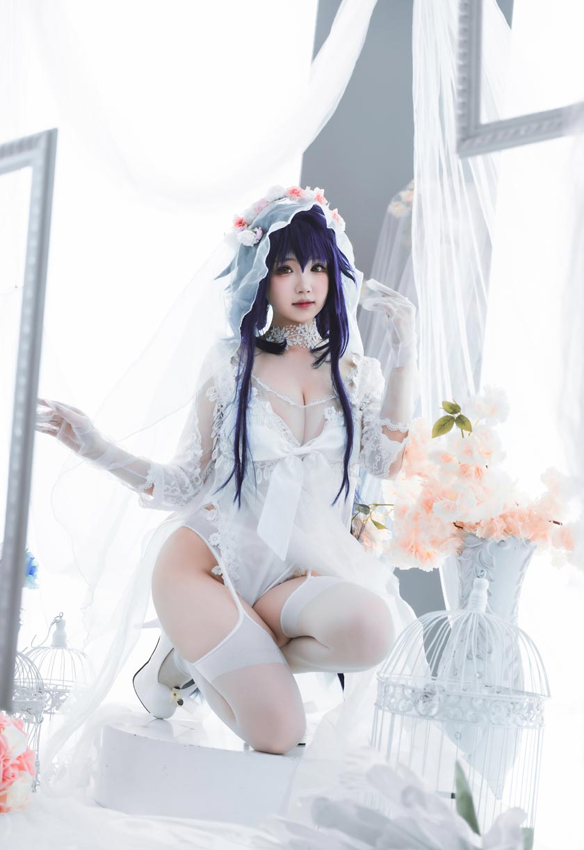 雪晴Astra-新作《碧蓝航线》吾妻花嫁COS美图在线鉴赏
